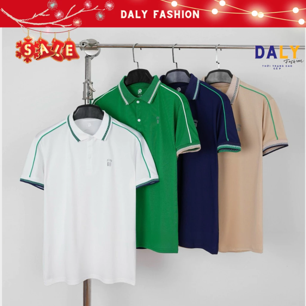 Áo Polo nam nữ DaLy Áo thun polo phối màu cổ áo 4 màu trẻ trung thanh lịch
