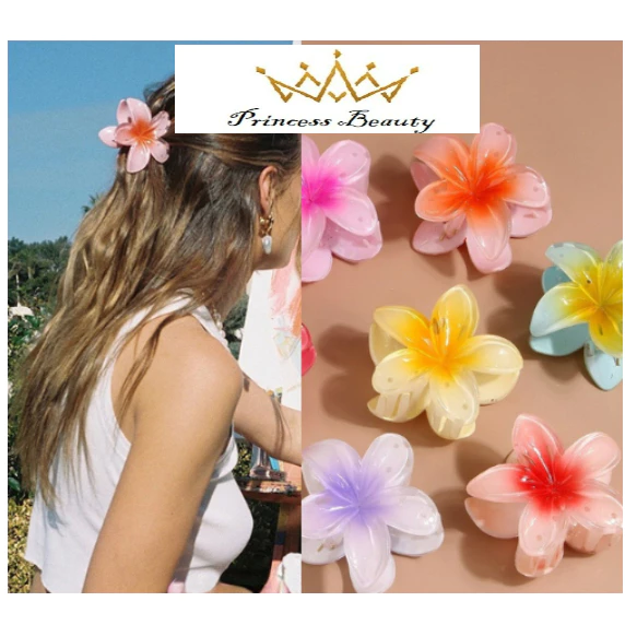 Kẹp Tóc Hoa sứ Kẹp tóc hoa Nhiều Màu Sắc Phong Cách Hawaii Princess Beauty