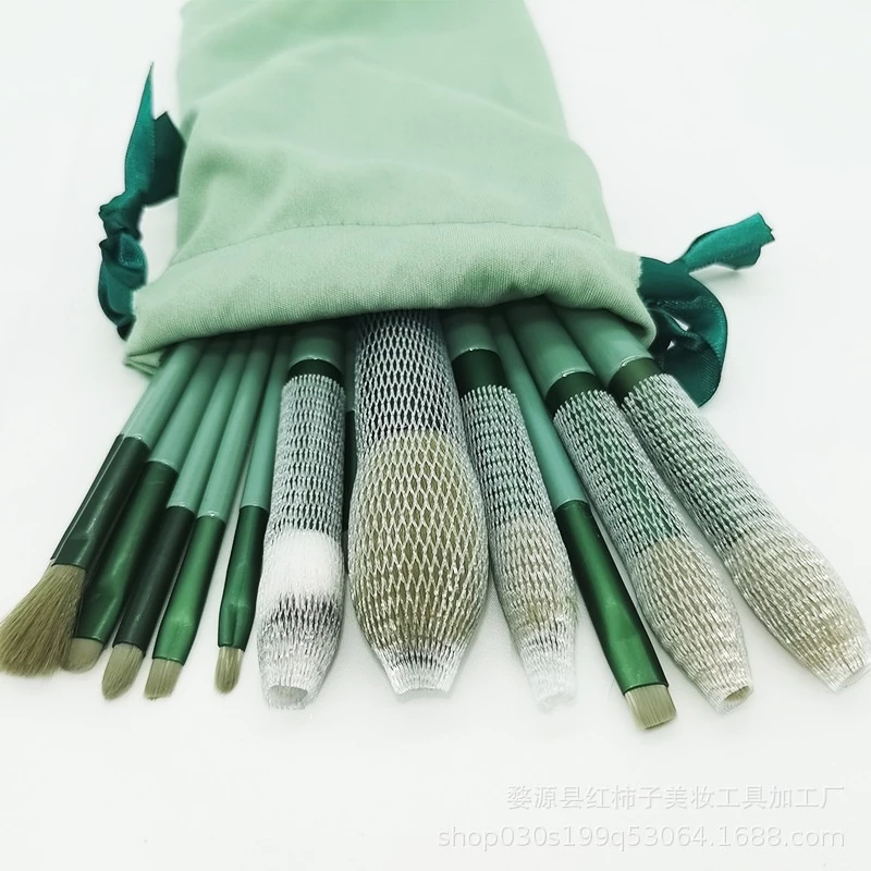 (Sỉ) Bộ Cọ Trang Điểm 13 Món Vintage Kèm Túi Nhung, Bộ Cọ Trang Điểm Makeup Cá Nhân Chuyên Nghiệp Cm5