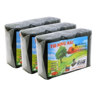 Combo 3 túi 9 cuộnđựng rác đen tự phân hủy ,Túi rác cuộn size Trung (55x65cm) an toàn giữ vệ sinh môi trường