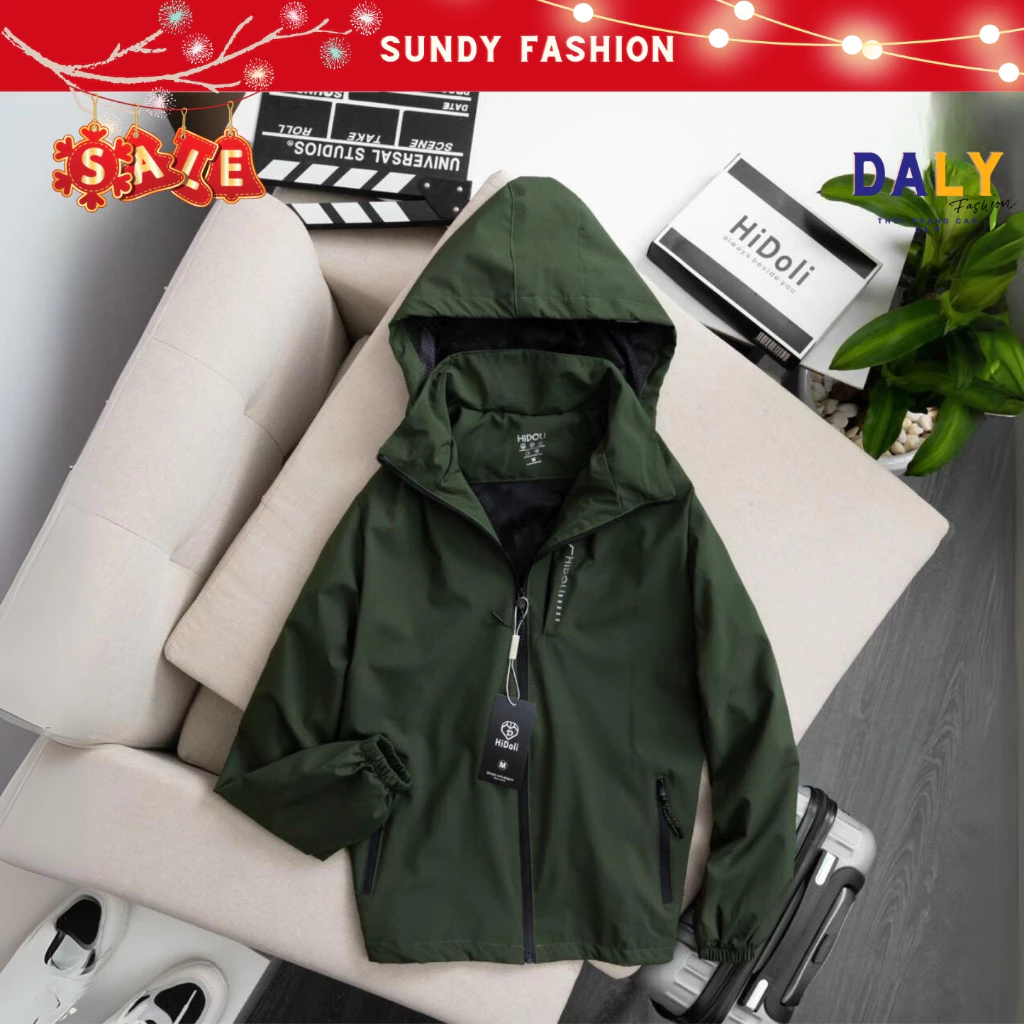 Áo Gió Nam Nữ 3 khóa 𝐃𝐀𝐋𝐘 2 Lớp Chất Vải Gió Cao Cấp Chống Thấm Nước Cản Gió Trẻ Trung