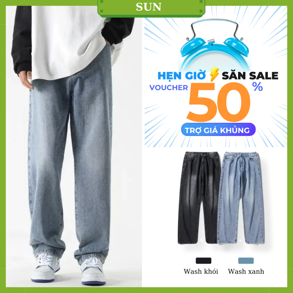 Quần jean nửa cạp chun SUN mã 117 dễ phối đồ thoải mái năng động, cá tính mặc thoải mái cho mọi người