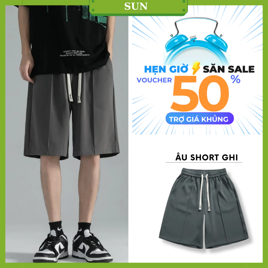 Quần âu cạp chun Màu Ghi Unisex dành cho cả nam và nữ theo phong cách Hàn Quốc dễ dàng phối đồ