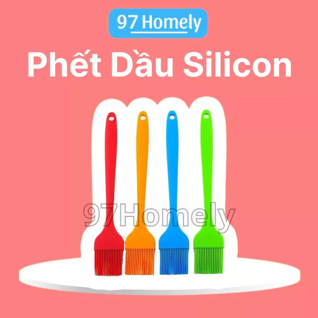 Chổi Phết Dầu Silicone 97Homely (Cuống Thép) Chổi Quét Dầu Phết Bơ Dụng Cụ Làm Bánh Chuyên Dụng