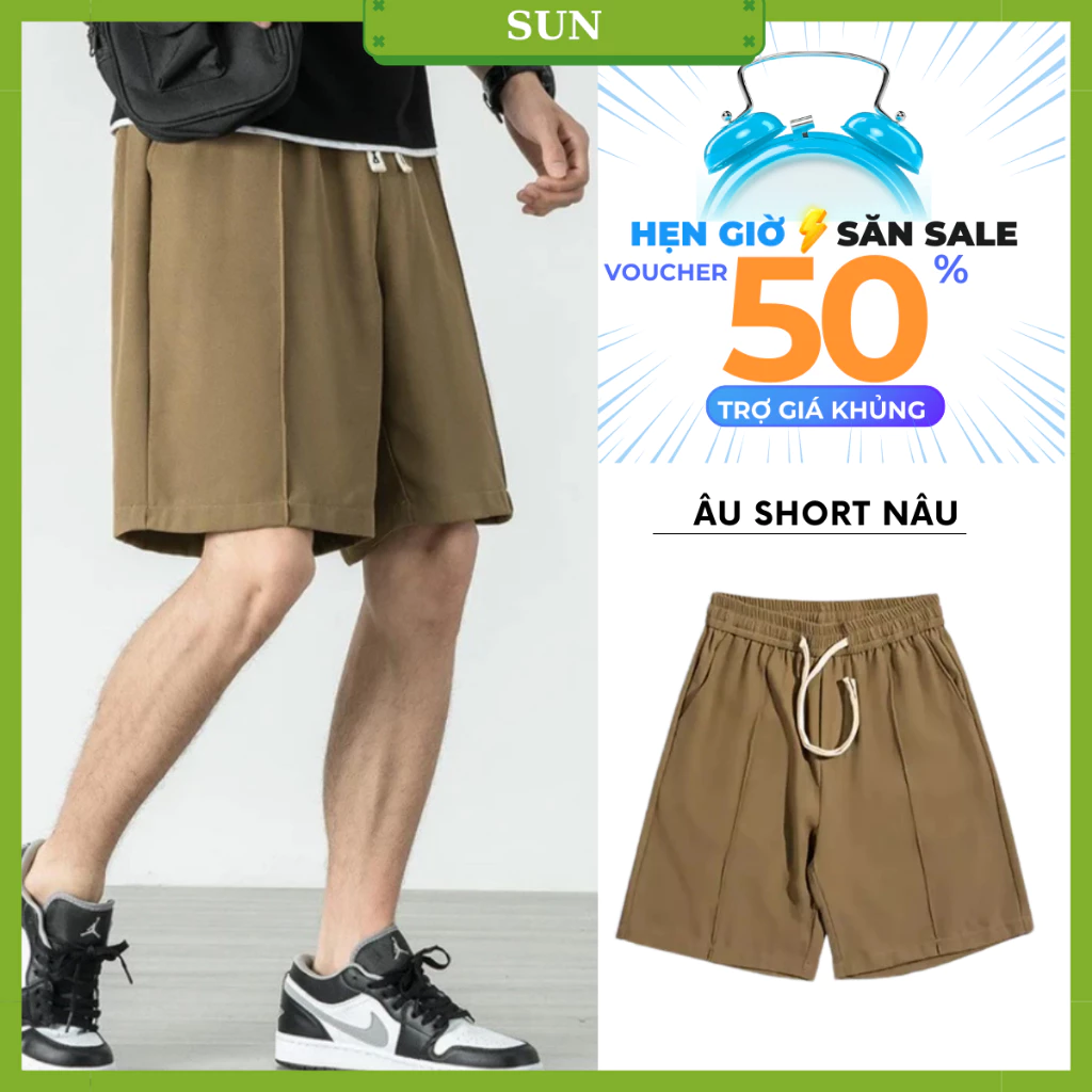 Quần âu cạp chun Màu Nâu Unisex dành cho cả nam và nữ theo phong cách Hàn Quốc