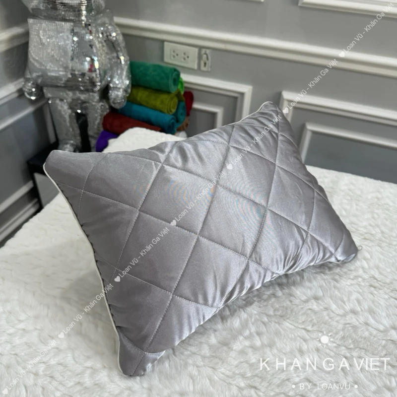 Gối spa chất liệu Lụa chần bông kích thước 30x45