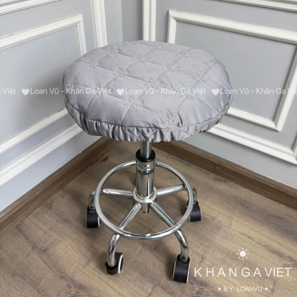 GA BỌC GHẾ TRÒN XOAY DÀNH CHO SPA HAIR SALON CHẤT LIỆU COTTON CHÀN BÔNG