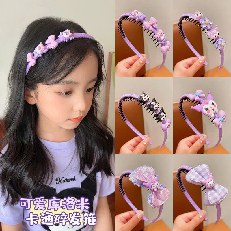Bờm Tóc Kuromi Siêu Xinh Phong Cách Hàn Quốc Cho Bé. Băng Đô Cài Tóc Đính Nơ Xinh Xắn Dễ Thương
