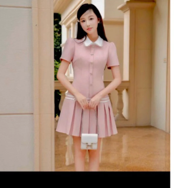 Váy thiết kế Rosy V89 dáng A trẻ trung năng động (tặng kèm tag cài và quần bảo hộ)