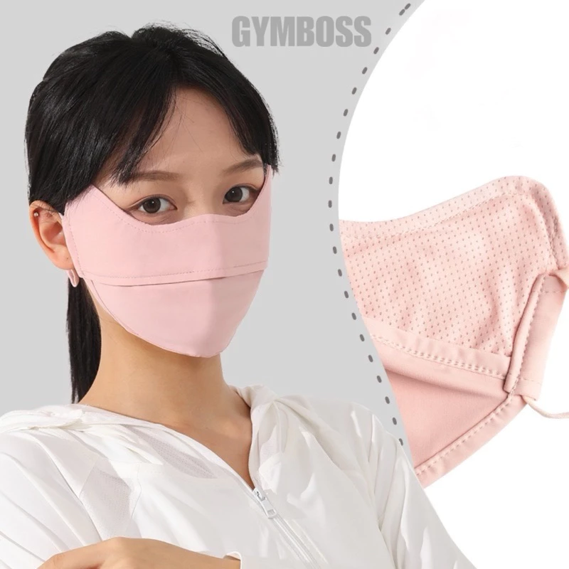 Khẩu trang vải 2 lớp chất liệu lụa băng mềm mịn chống nắng chống tia UV UPF 50+ tặng kèm thẻ test UV GB320