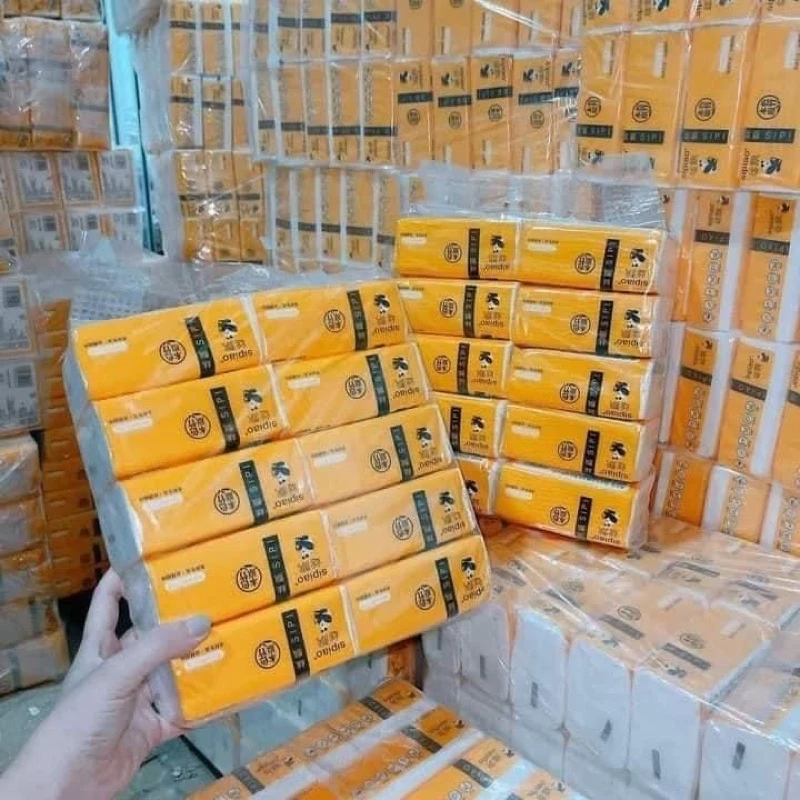 bịch 10 gói giấy ăn gấu trúc sipao