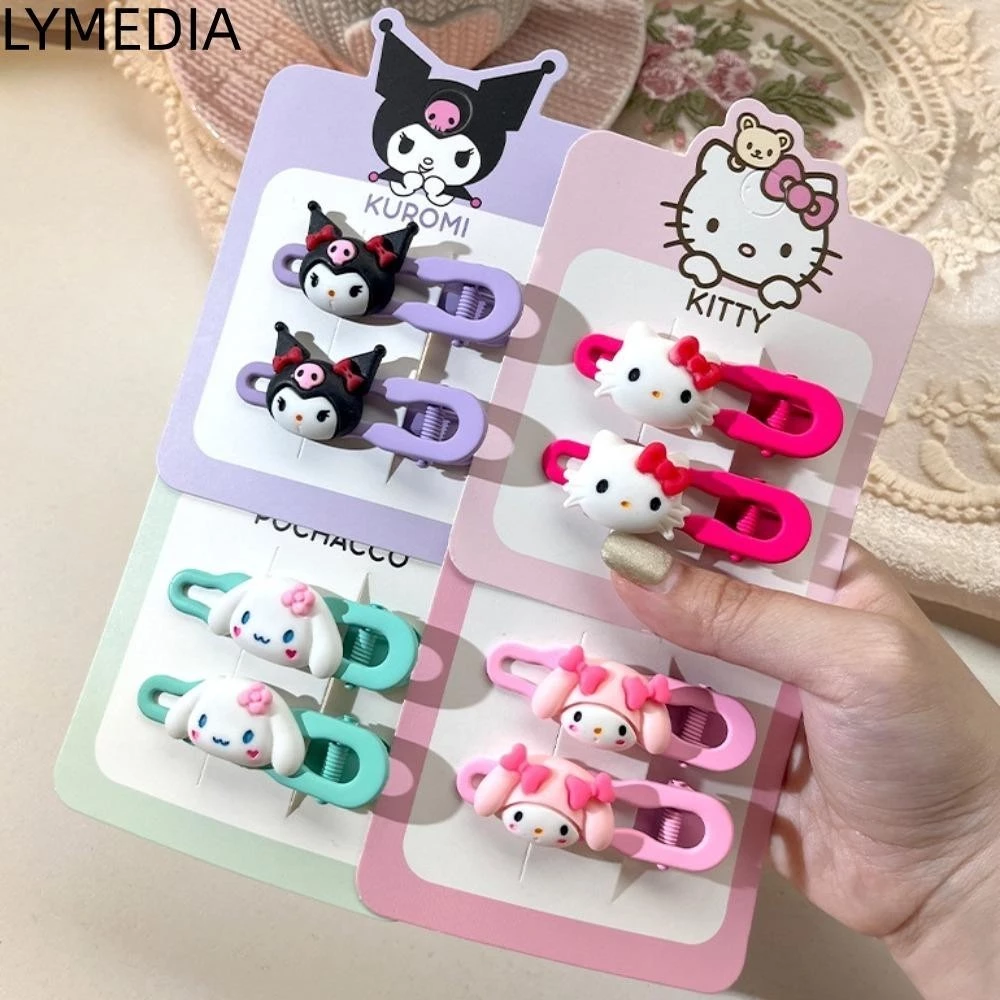 Bộ 2 Bộ Hoa Kẹp Tóc Cho Trẻ Em Bé Gái Dễ Thương Mỏ Vịt Nổ Bb Kẹp