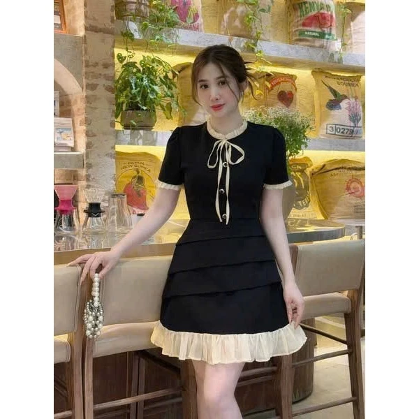 Váy thiết kế Rosy V92 dáng A thanh lịch phù hợp đi chơi, đi tiêc và đi làm