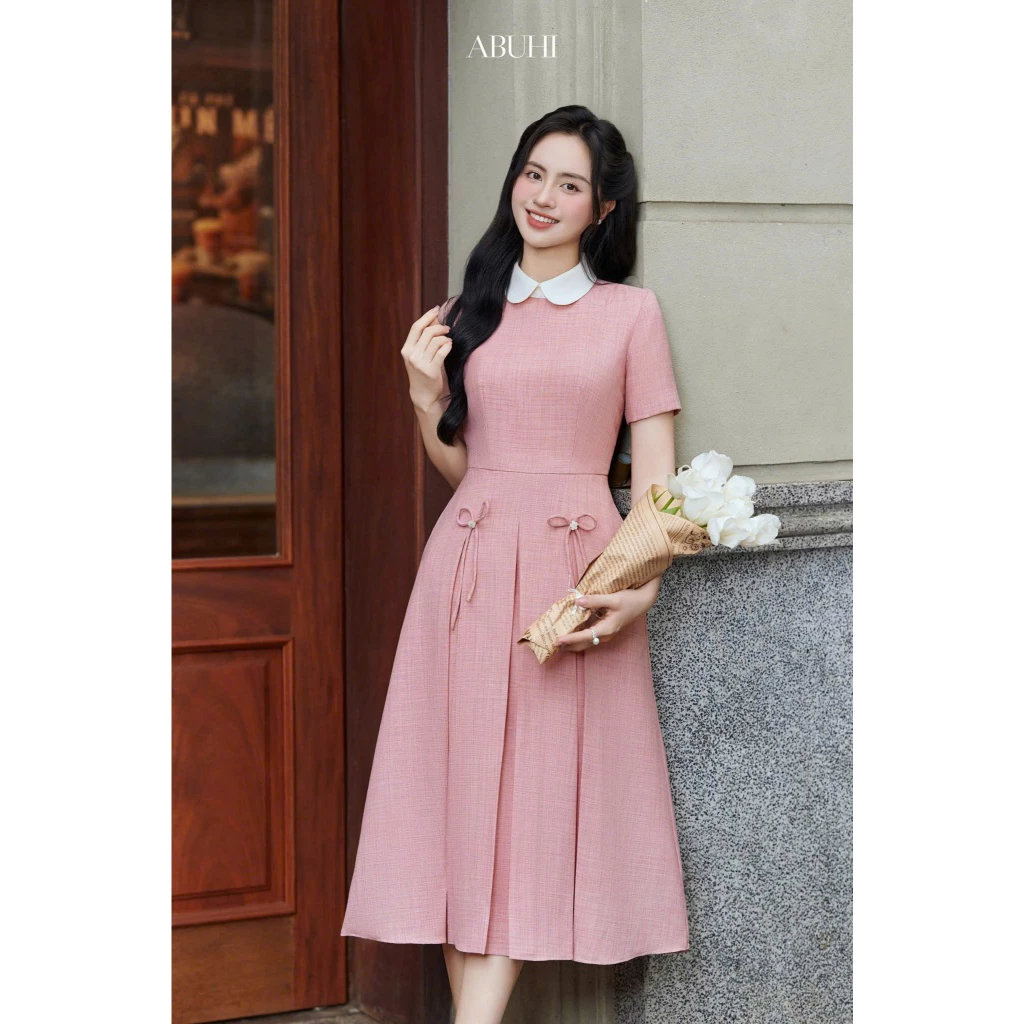 Váy thiết kế Rosy V93 dáng dài thanh lịch, váy 2 lớp phù hợp đi làm, đi chơi và đi tiệc