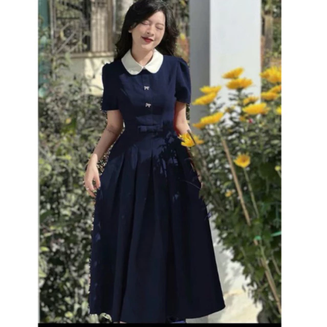 Váy thiết kế Rosy LC04 dáng dài thanh lịch (tặng kèm 2 tag cài) phù hợp đi làm, đi chơi và đi tiệc