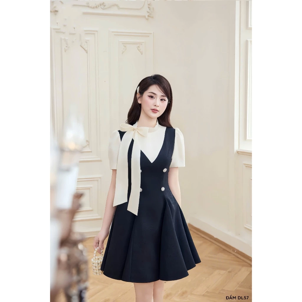 Váy thiết kế Rosy V95 dáng A trẻ trung, phù hợp đi làm, đi chơi và đi tiệc