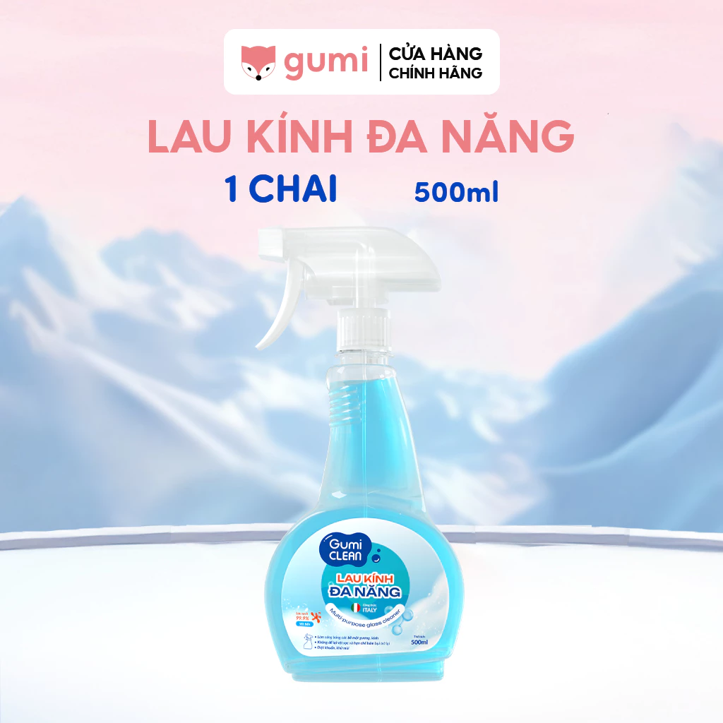 Xịt kính đa năng Gumi làm sạch gương kính và các bề mặt trong suốt, chống bụi, nhanh khô, khử mùi