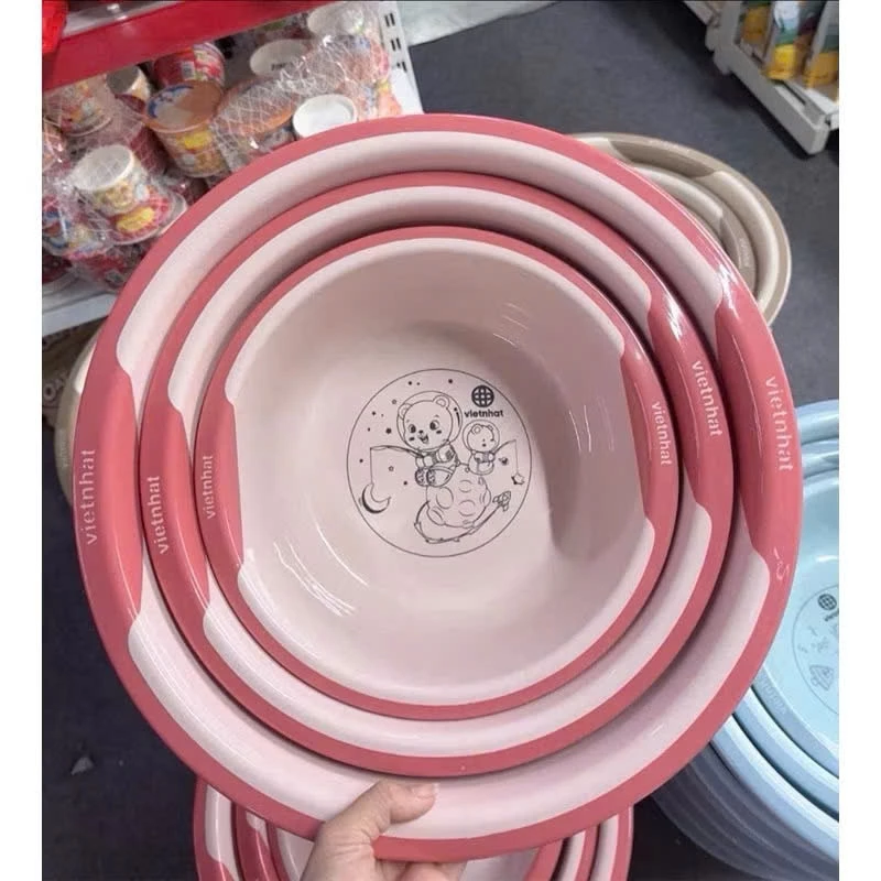 SET 3 MÓN CHẬU NHỰA VIỆT NHẬT, CHẬU NHỰA CAO CẤP, chậu rửa mặt, chậu giặt cực dày dặn (28,33,39cm)