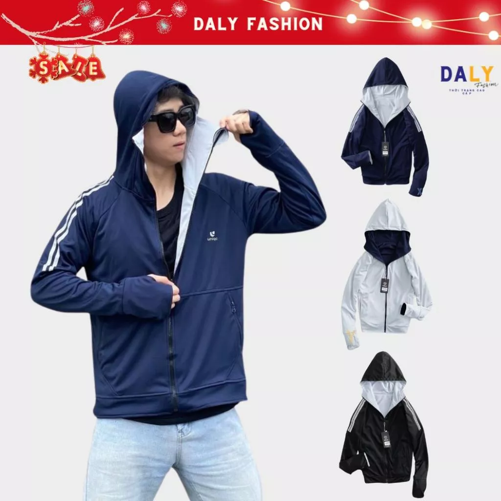 Áo Chống Nắng Nam Nữ 2 Lớp Mặc Được 2 Mặt, Chống Nắng, Chống Tia UV, Thoáng Mát Thông Hơi Bảo Vệ Da DaLy