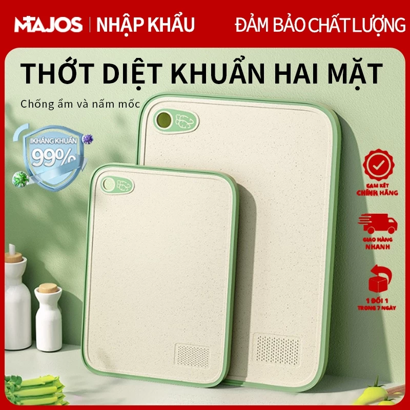 Thớt 2 Mặt kháng khuẩn chống trượt cao cấp Thớt Thái Thực Phẩm An Toàn Cho Sức Khoẻ Chống Nấm Mốc Và Trầy Xước
