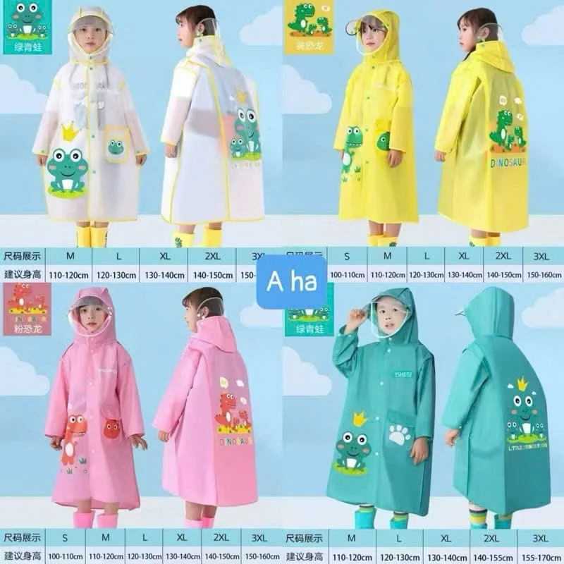 Áo  mưa học sinh đi học hoạ tiết chú ếch dễ thương ( Trùm Được Cả Cặp Sách) Cho Bé Gái, Bé Trai - áo mưa trẻ em Kute