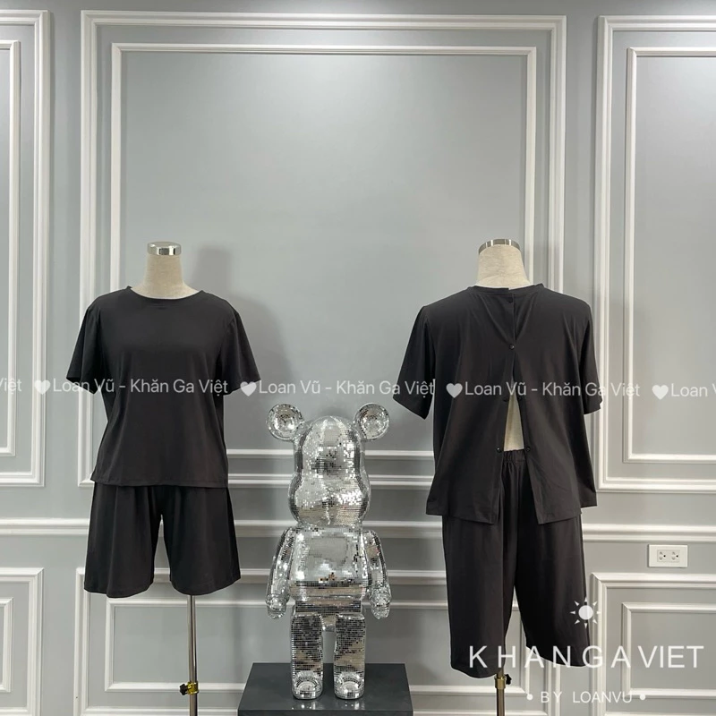 Bộ đồ massage , bộ xông hơi spa nam nữ có cúc bấm sau lưng, mặc được 2 kiểu