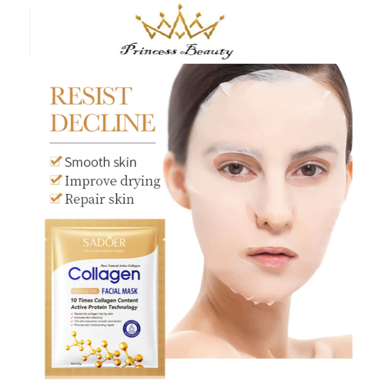 set 5 Mặt Nạ Sadoer Collagen Dưỡng Ẩm Chống Nếp Nhăn Chống Lão Hóa Làm Sáng Da Princess Beauty