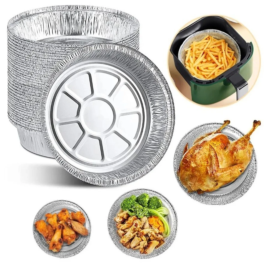 Sét 10 Khuôn Giấy Bạc Size 22cm Lót Nồi Chiên Không Dầu