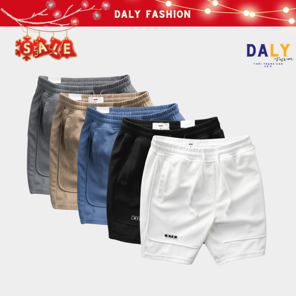 Quần Đùi Nam Trendy Trơn Chất Xốp, Quần Short Đùi Nam Tổ Ong Co Giãn Mát Mẻ Thoải Mái Mẫu mới 2025