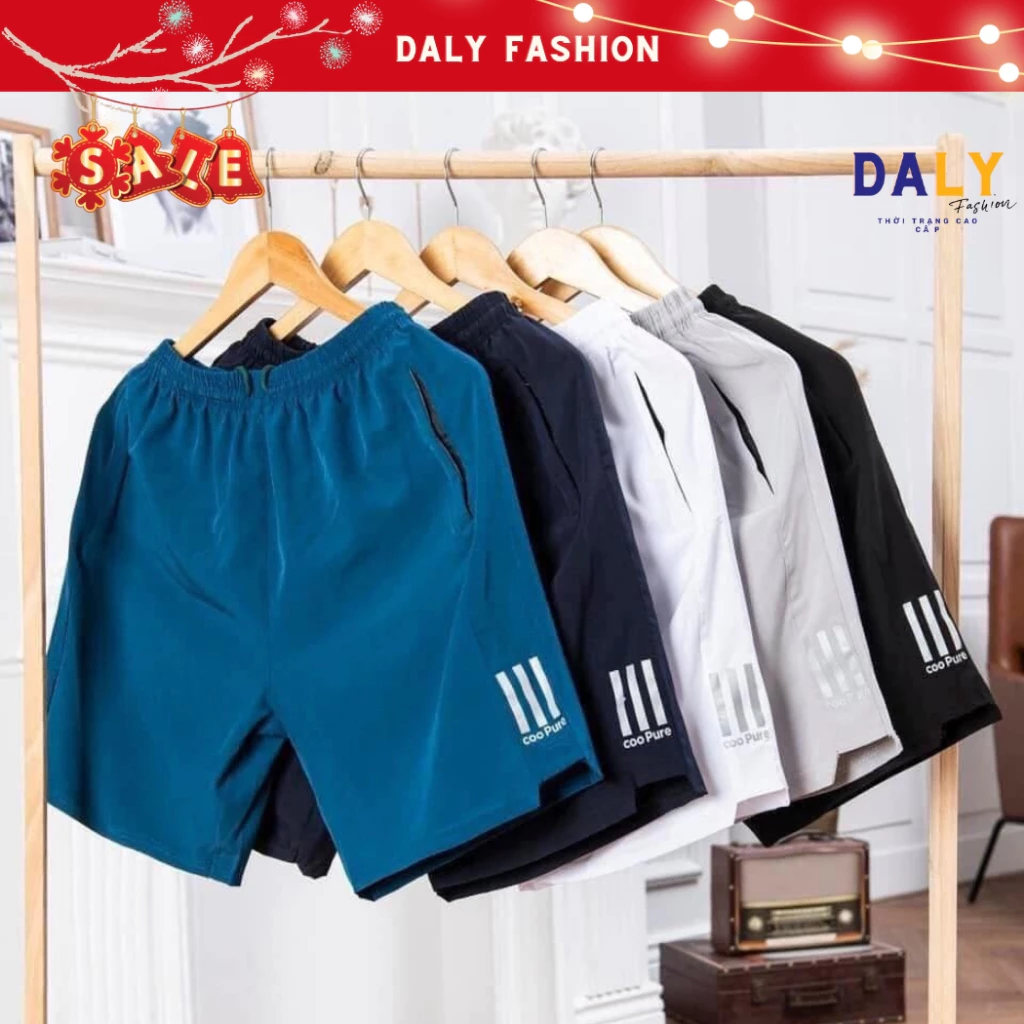 Quần Đùi Nam Mặc Nhà Chất Gió 3 Sọc DaLy , Quần Short Nam Thể Thao Co Giãn,Vận Động Thoải Mái
