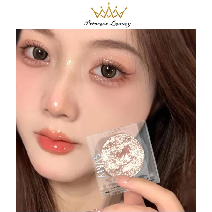 Phấn bắt sáng SVMY, phấn mắt nhũ nội địa trung highlight nhũ bạc vàng Princess Beauty