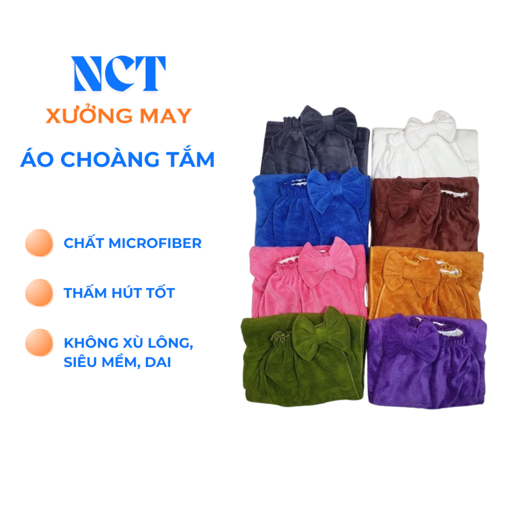Áo choàng tắm, áo choàng spa, khăn tắm cho spa, salon, thẩm mỹ viện, áo choàng make up freesize - NCT