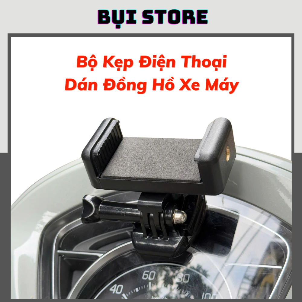 Giá đỡ điện thoại xe máy, kẹp điện thoại xe máy nhỏ gọn tiện lợi dành cho biker, băng dính đa năng