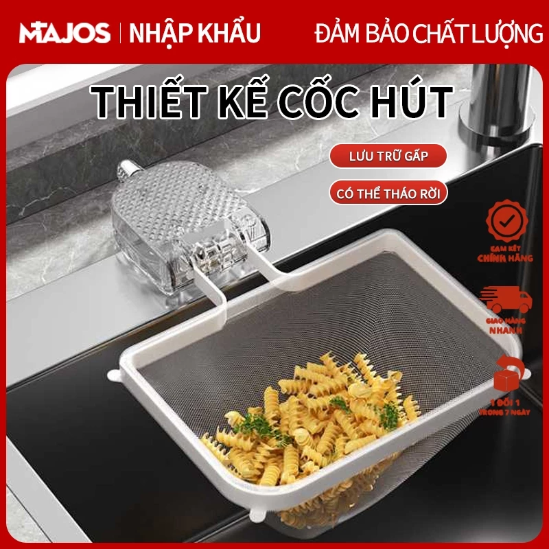 Giá Đỡ Lưới Lọc Gắn Cốc Hút Chân Không Đa Năng Lọc rác bồn rửa chén túi lưới lọc thức ăn thừa Khung nhựa dễ dàng lắp