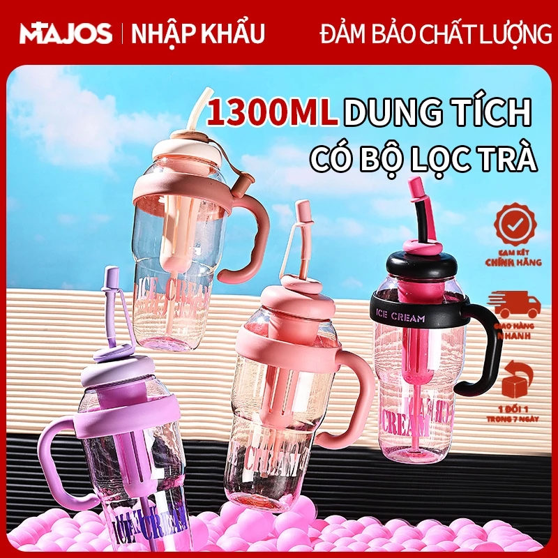 Bình Nước Nhựa Thể Thao Di Động 1300ML Bình Đựng Nước Chất Liệu Nhựa Cao Cấp Chịu Nhiệt Tốt Chống Rò Rỉ Di Động