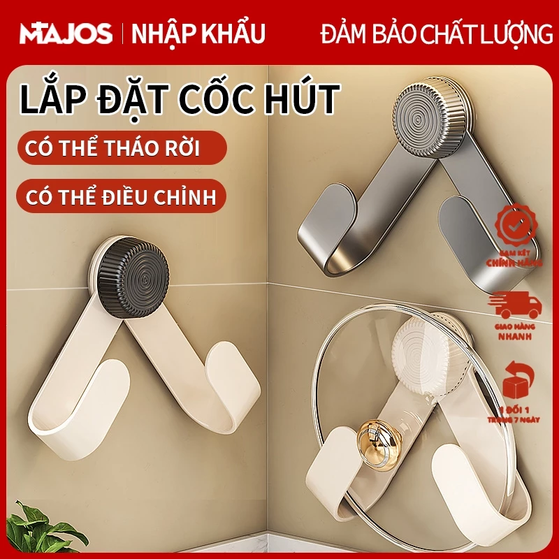 Giá Để Nắp Nồi Hút Chân Không Có Thể Điều Chỉnh Kích Thước Dễ Dàng Lắp Đặt, Kệ Để Nắp Nồi Nhà Bếp Tiện Lợi