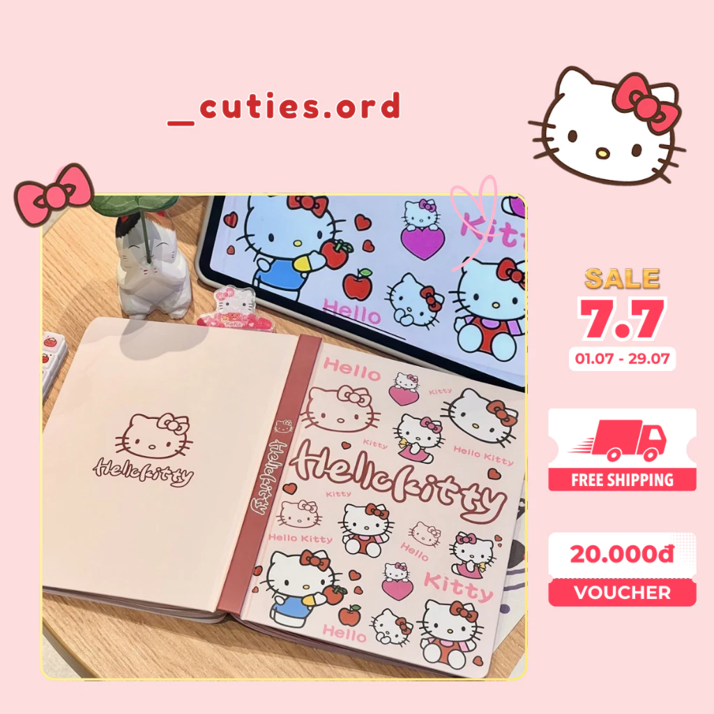 [ORDER] VỞ GHI CHÉP HELLO KITTY DỄ THƯƠNG – SỔ TAY CUTE CHO HỌC SINH, SINH VIÊN, DÂN VĂN PHÒNG