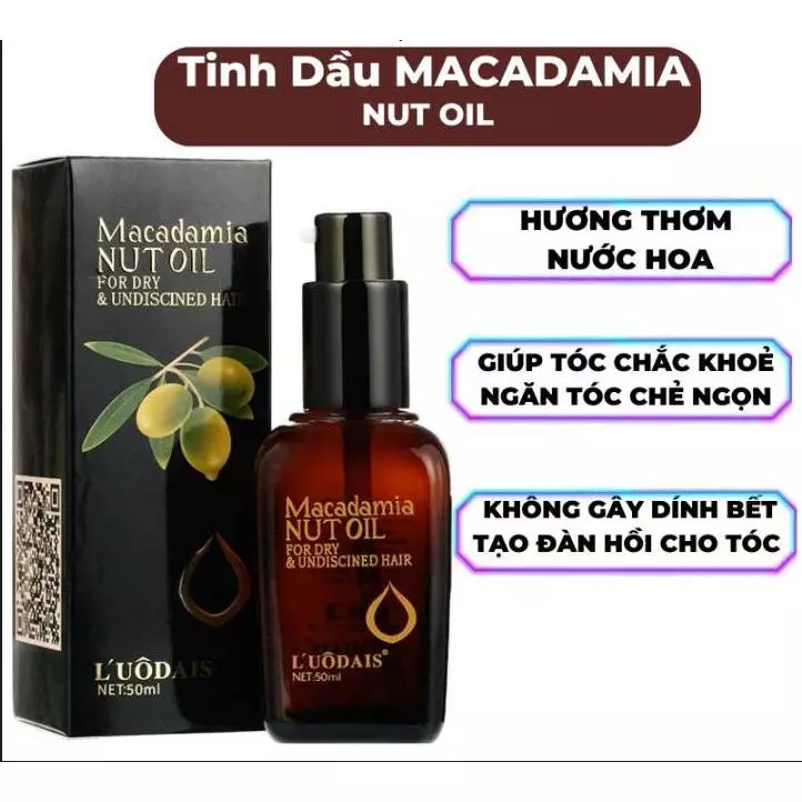 Tinh Dầu Dưỡng Tóc Macadamia Nut Oil 50ml L'UÔDAIS Nuôi Dưỡng, Tái Tạo Cho Mái Tóc Chắc Khỏe