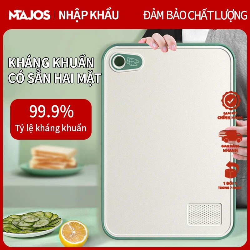 Thớt Kháng Khuẩn 2 Mặt Thớt Chống Trượt Cao Cấp Rơm Lúa Mì Hai Mặt Chống trượt Nhiễm Khuẩn Chống Nấm Mốc