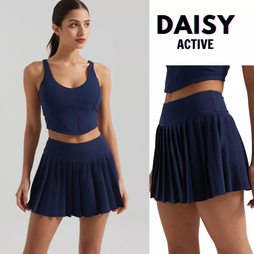 DAISY ACTIVE Chân váy Tennis nữ Chất liệu thoáng khí, co giãn tốt,,thấm hút mồ hôi