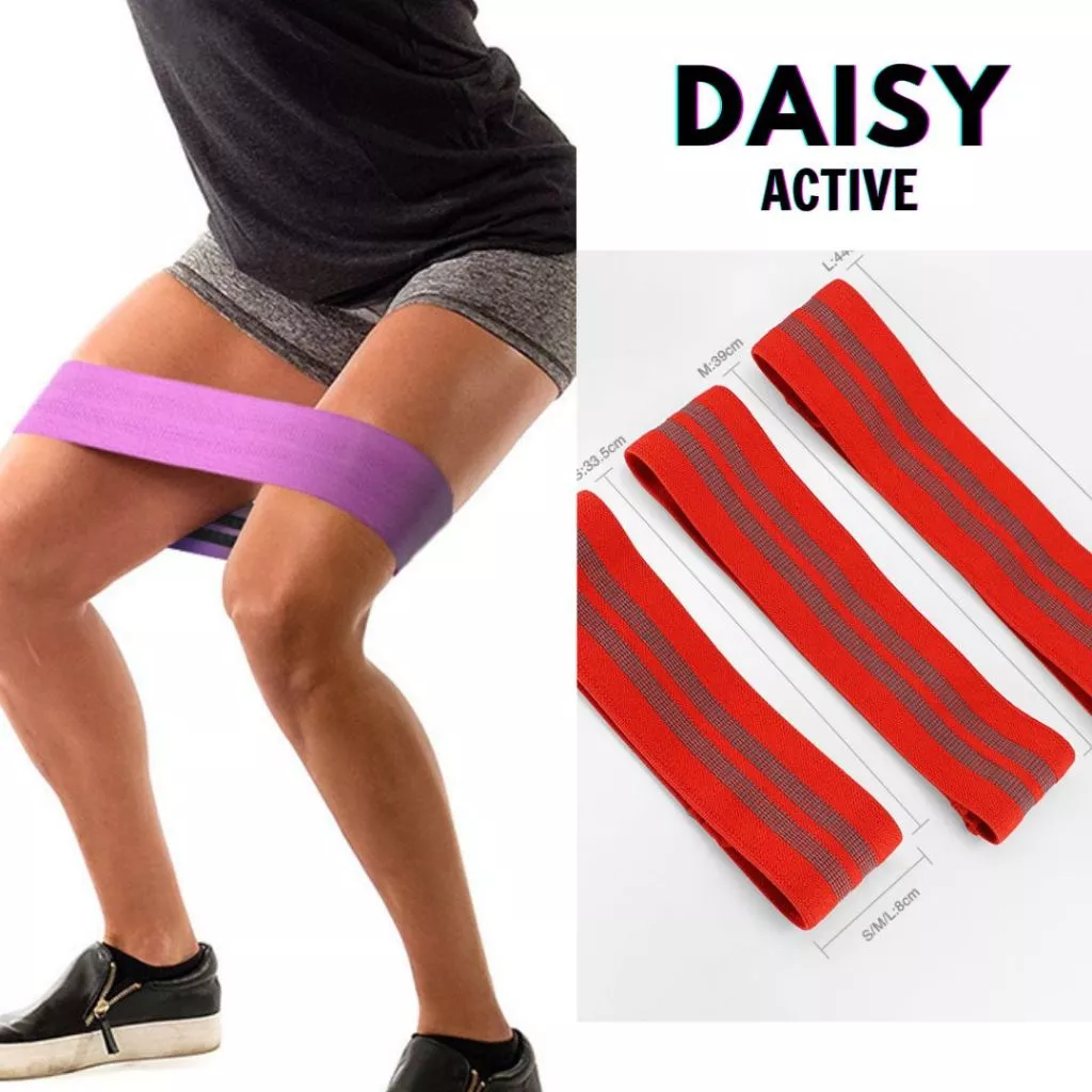 DAISY ACTIVE Dây vải tập mông Chất liệu vải dệt co giãn cao cấp,thiết kế chống trượt mặt trong không bị xê dịch khi tập