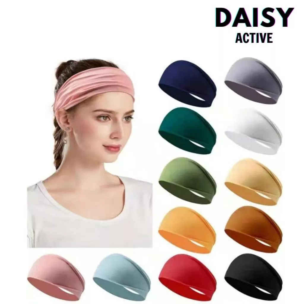 DAISY ACTIVE Băng đô thể thao nữ thấm hút mồ hôi,co giãn thoáng khí,giữ tóc gọn gàng khi tập luyện