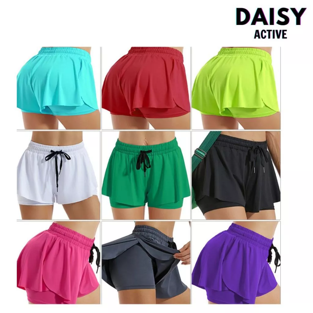 DAISY ACTIVE Quần váy thể thao nữ 2 lớp Thiết kế 2 lớp thông minh chống hớ hênh,chất liệu co giãn 4 chiều,thấm hút mồ hô