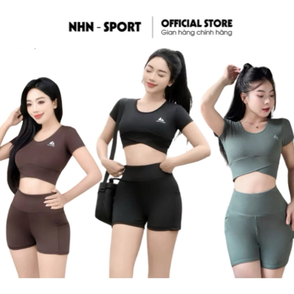 Bộ Quần Áo Tập Gym Yoga Nữ Áo Croptop Có Mút Ngực Quần Legging Lửng Nâng Mông Đồ Tập Gym Yoga Nữ (Ng01/Ng02)