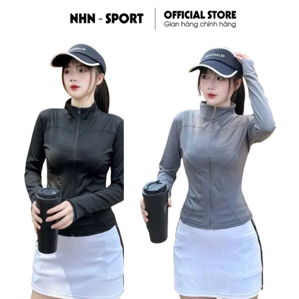 Áo khoác nữ tập gym áo chống nắng áo gym yoga aerobic nữ , chạy  shuffle dance , pickleball jocger chất đẹp dày dặn