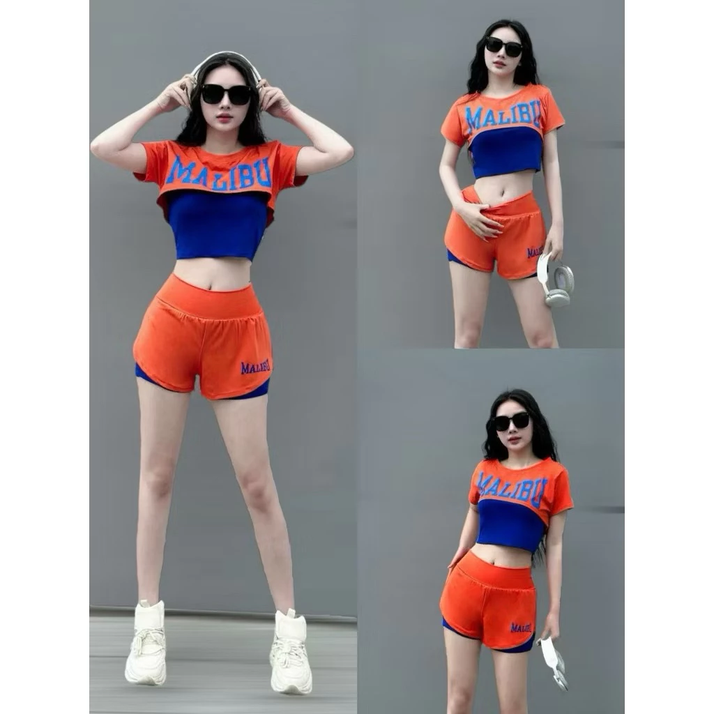 Bộ tập gym nữ, quần áo tập gym yoga aerobic nữ NHN SPORT chất đẹp bộ thể thao nữ áo 2 lớp, quần 2 lớp( TS03 )