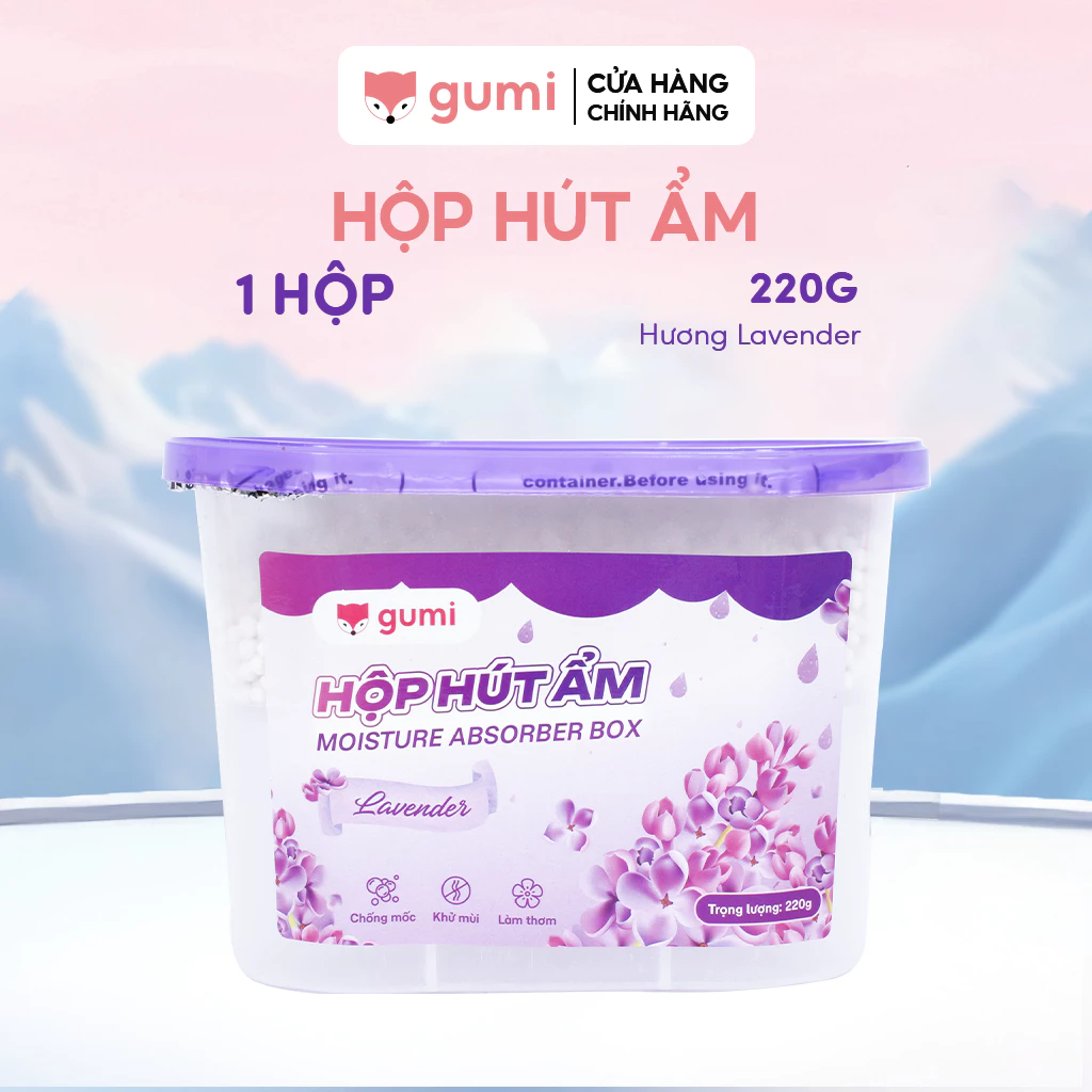 Hộp Hút Ẩm GUMI Khử Mùi Hiệu Quả, Hút Ẩm Nhanh Cho Phòng Ngủ, Tủ Quần Áo, Nhà Tắm