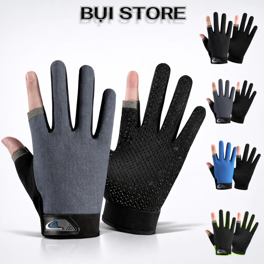 Găng tay xe máy chống nắng hở 2 ngón Sports Bụi Store - Chống trượt, cảm ứng điện thoại dễ dàng