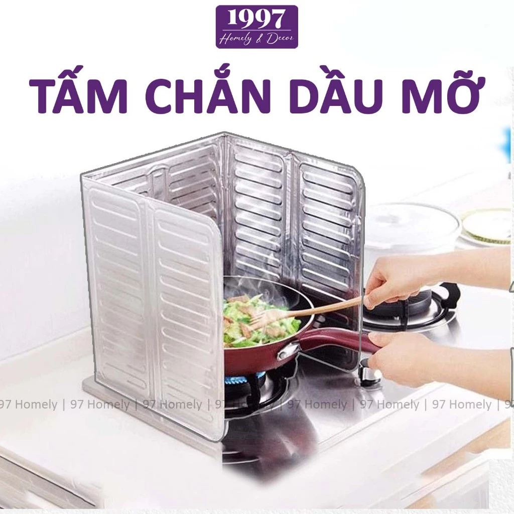 Tấm Chắn Dầu Mỡ Nhà Bếp 97HOMELY Chất Liệu Nhôm Cứng Cáp Chống Dầu Mỡ Bắn Chống Cháy DT240303101
