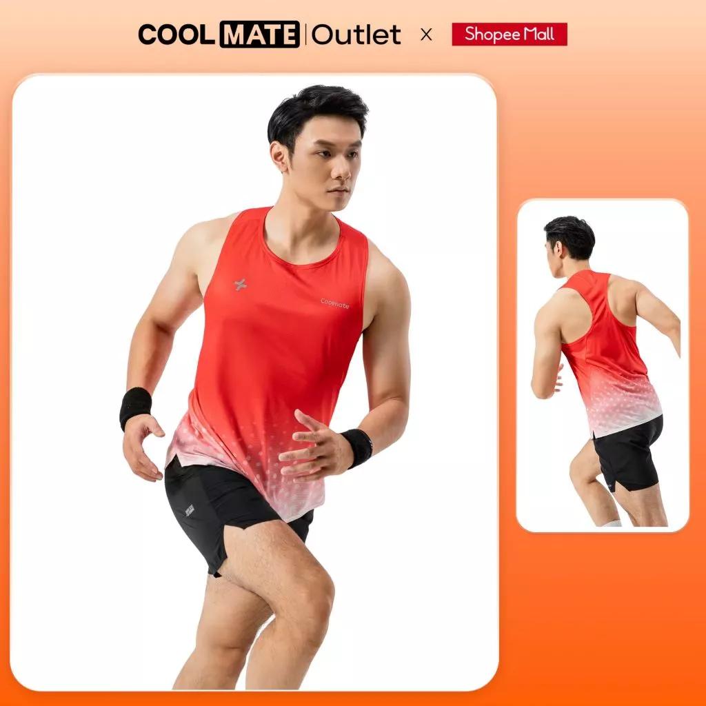 Áo Singlet Nam Thể Thao Chạy Bộ Siêu Nhẹ Graphic Dot -Coolmate